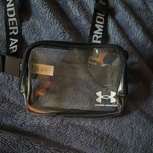 Under Armour Black and Clear Belt Bag Water-Resistant Sporty Design
